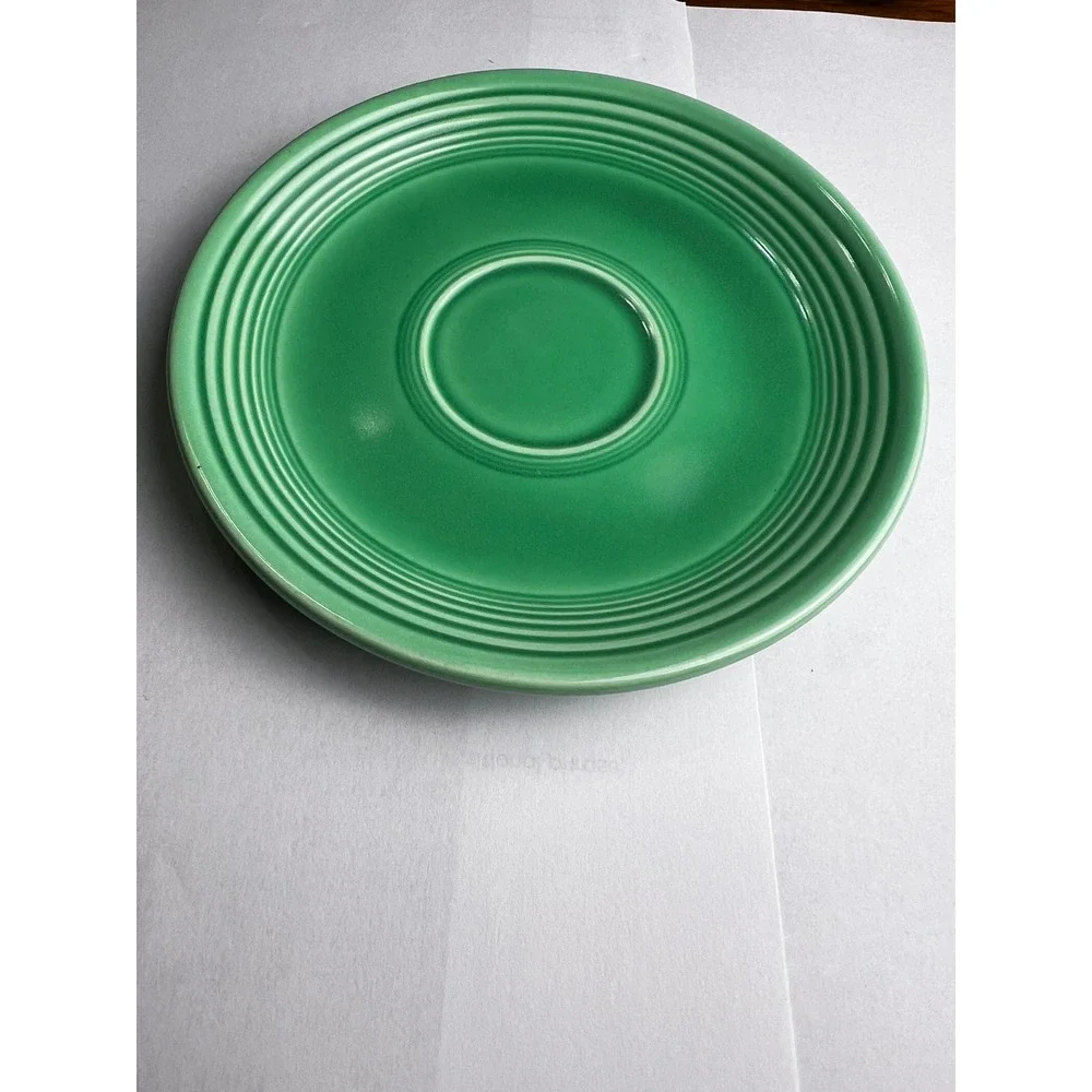 Genuine Fiesta‎ Ware Light Green Saucer 6 Inch Vintage Ceramic
